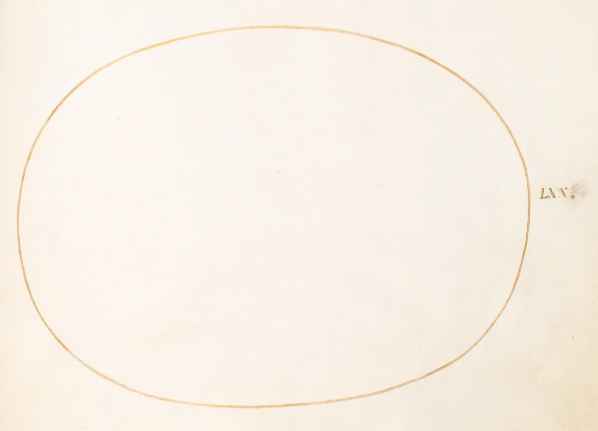 Plate 70: Empty Oval by Joris Hoefnagel, drawing, 1570-1599