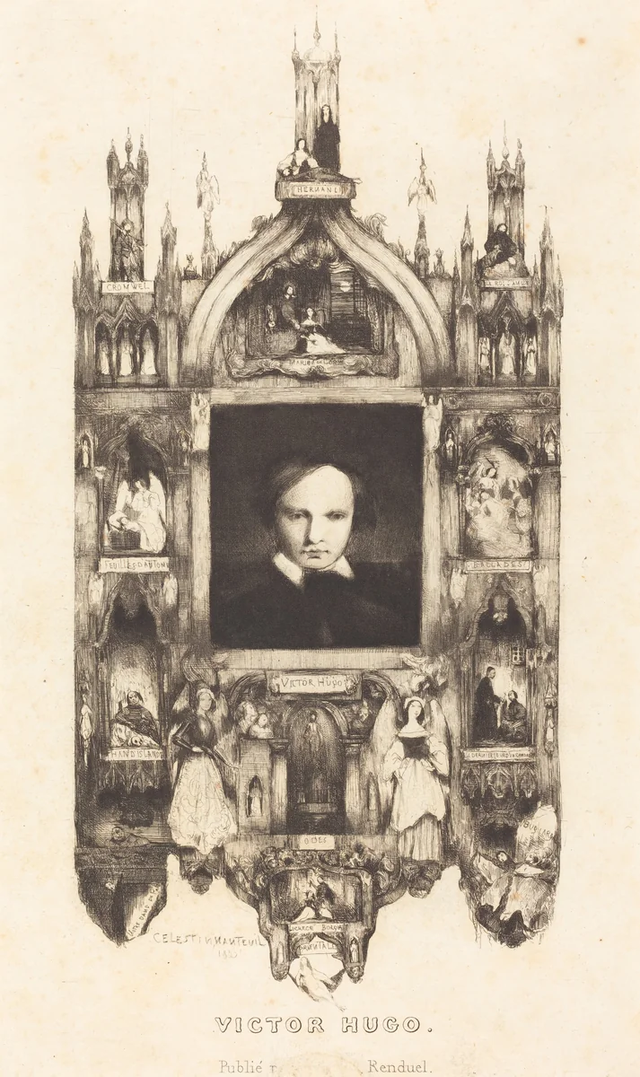 Victor Hugo by Célestin Nanteuil, print, 1833
