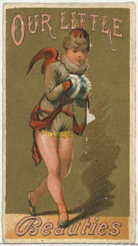 From the Girls and Children series (N58) promoting Our Little Beauties Cigarettes for Allen & Ginter brand tobacco products by Allen & Ginter, print, 1887