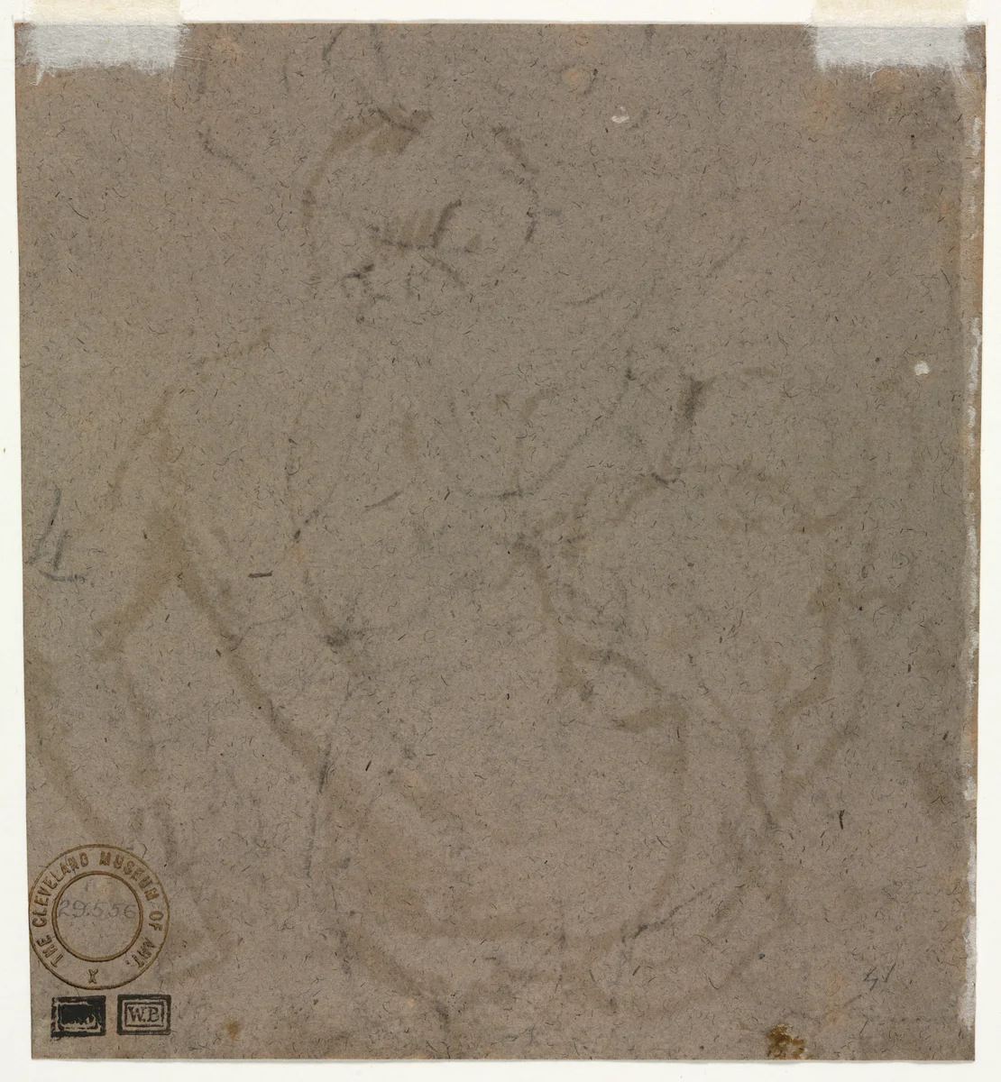 Sketch (verso) by Unknown, drawing, 1500-1599