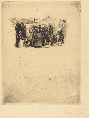 La Ronde by Auguste Rodin, print, 1883