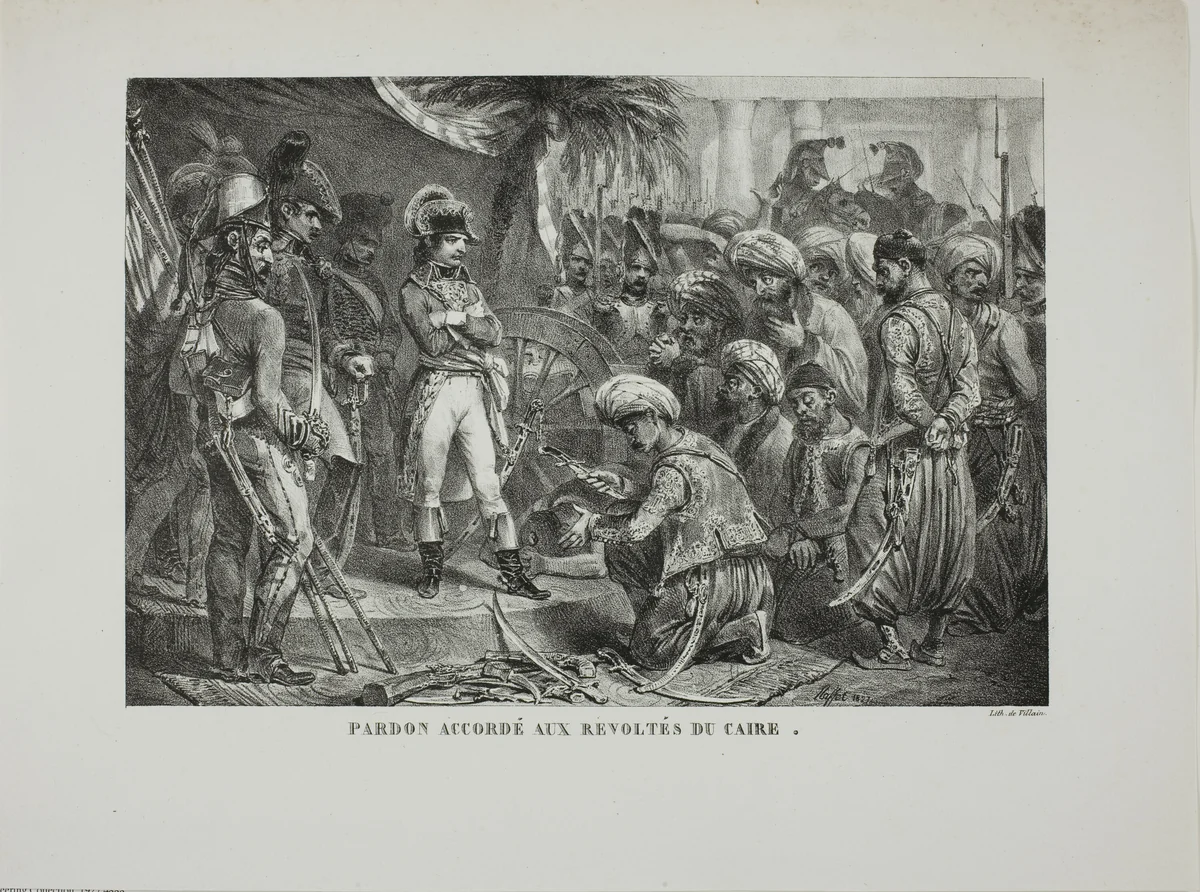 Pardon Granted to the Cairo Rebels by Denis Auguste Marie Raffet, print, 1827