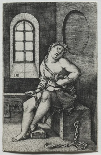 Cleopatra by Hans Sebald Beham, print