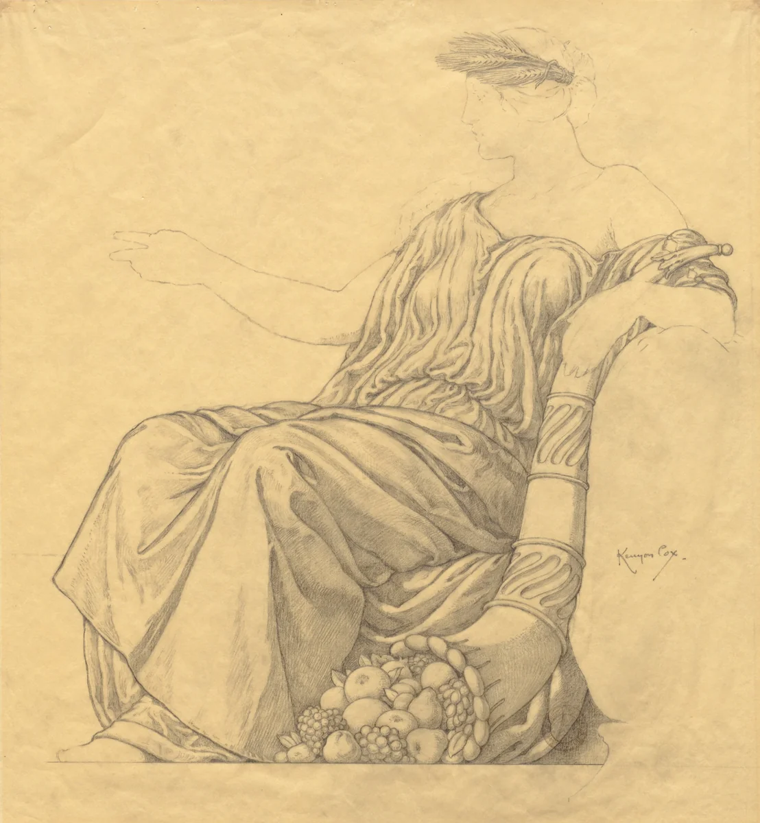 Sketch by Kenyon Cox, drawing, 1912