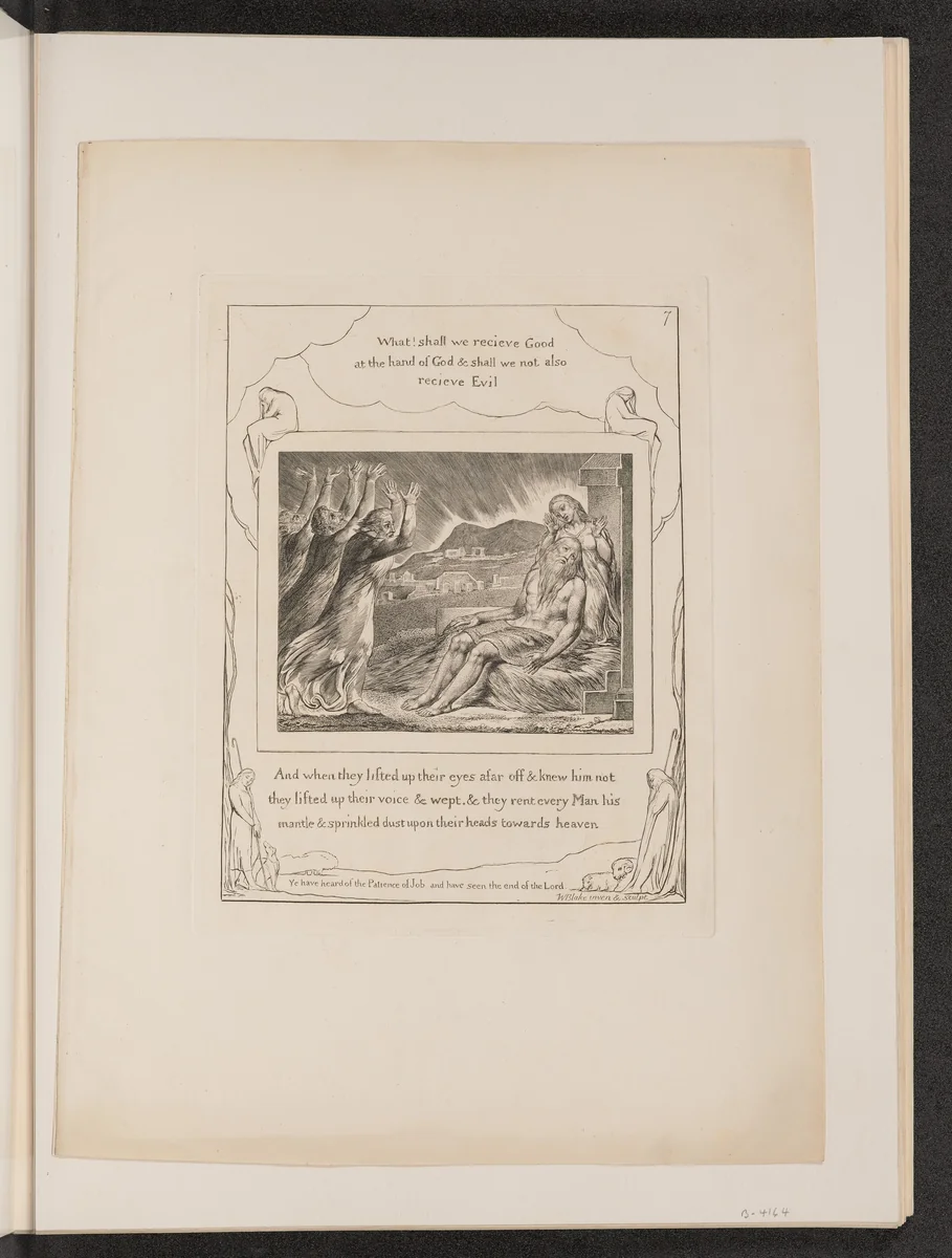 Job's Comforters by William Blake, portfolio, 1825