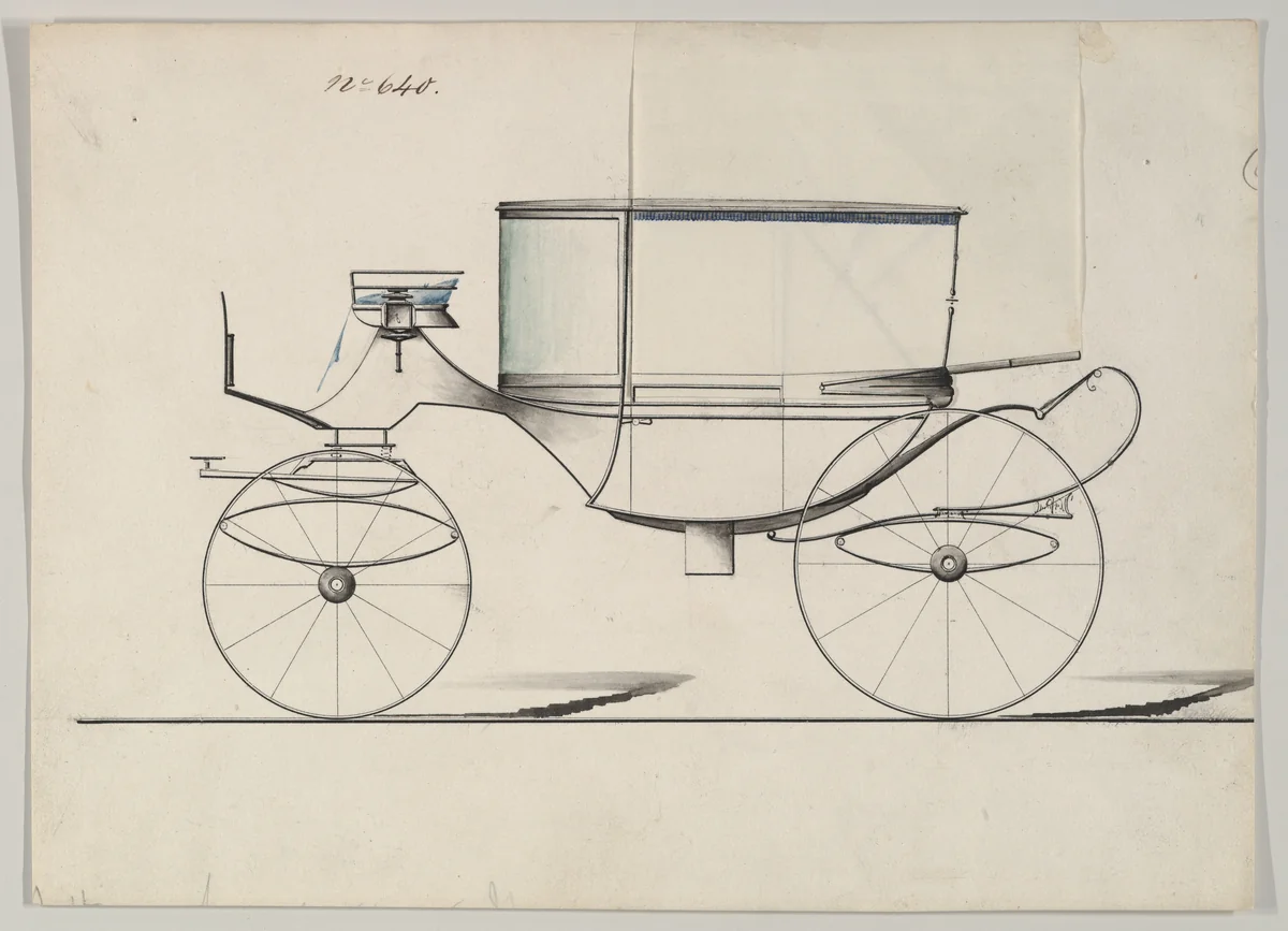 Clarece Landau #640 by Brewster & Co., drawing, 1850-1870
