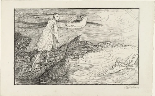 In a Dream (Im Traum) by Alfred Kubin, drawing, 1903