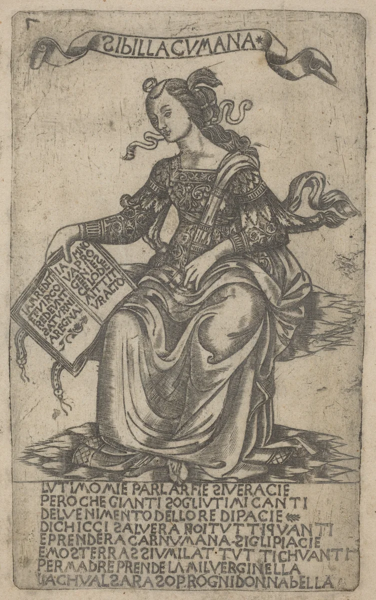 Cumaean Sibyl by Baccio Baldini, print, 1400-1449