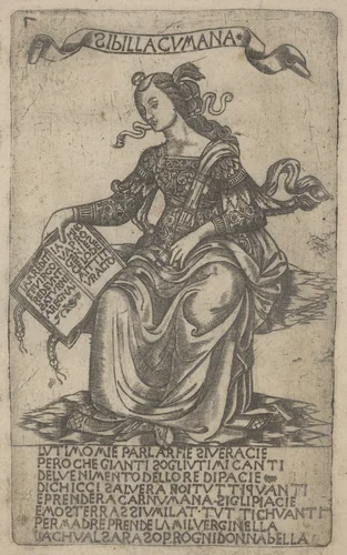 Cumaean Sibyl by Baccio Baldini, print, 1400-1449