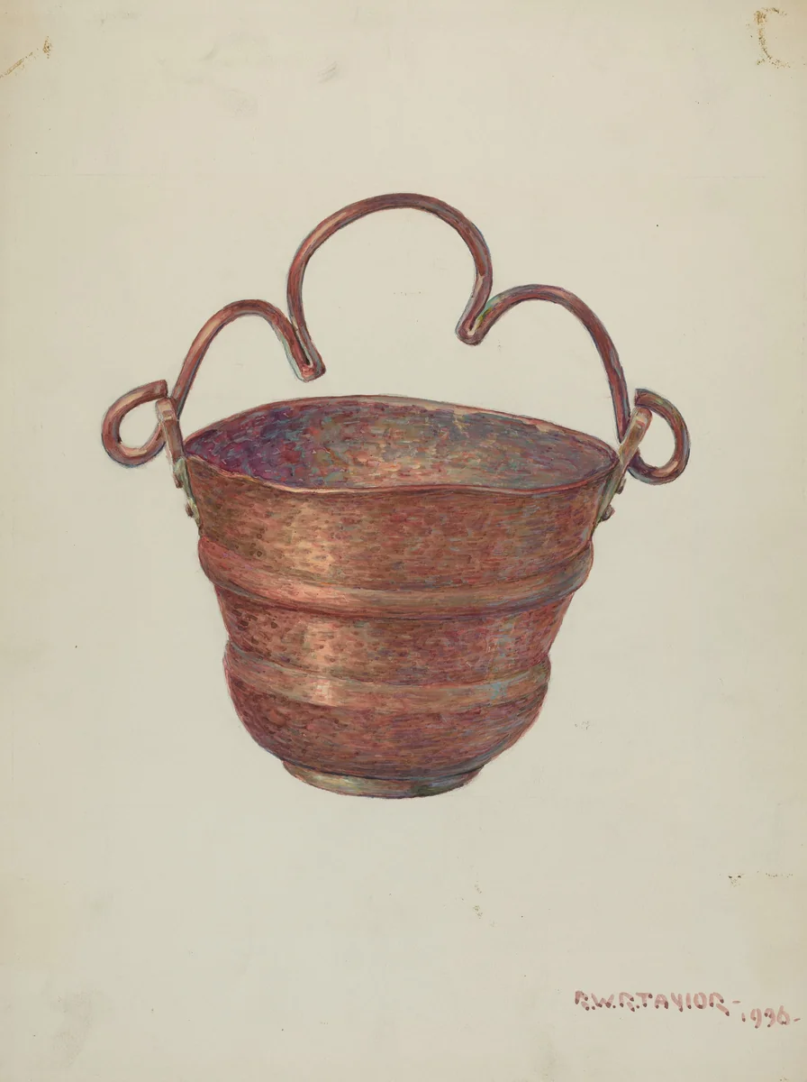 Holy Water Bucket by Robert W.R. Taylor, index of american design, 1936