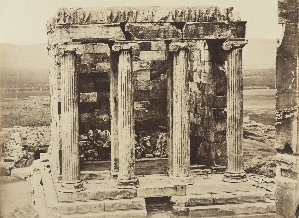 Temple of Victory, the Acropolis, Athens by D. Constantin, photograph, 1860