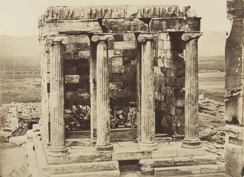 Temple of Victory, the Acropolis, Athens by D. Constantin, photograph, 1860