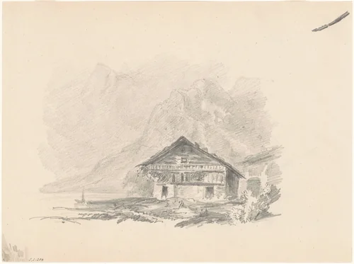 Swiss Chalet by John Singer Sargent, drawing, 1869