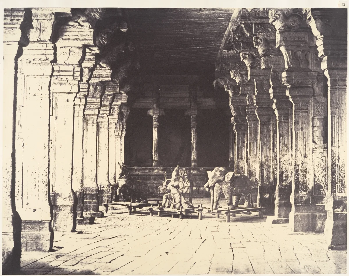Outer Prakarum on the North Side of the Temple of the God Sundareshwara by Linnaeus Tripe, photograph, 1858
