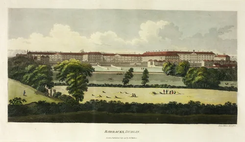 Barracks, Dublin by James Malton, print, 1795
