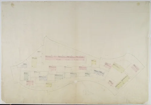 Weissenhof Housing Colony Master Plan, "The Dwelling," Stuttgart, Germany (Site plan) by Ludwig Mies van der Rohe, mies van der rohe archive, 1926