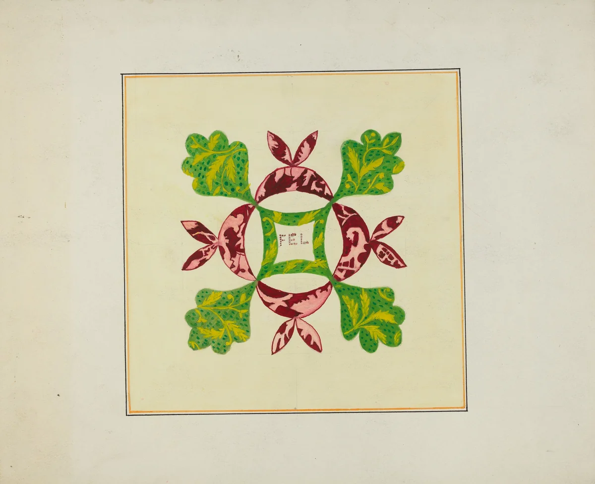 Pieced Autograph Quilt (1 Piece) by Margaret Linsley; Cornelius Christoffels, index of american design, 1936