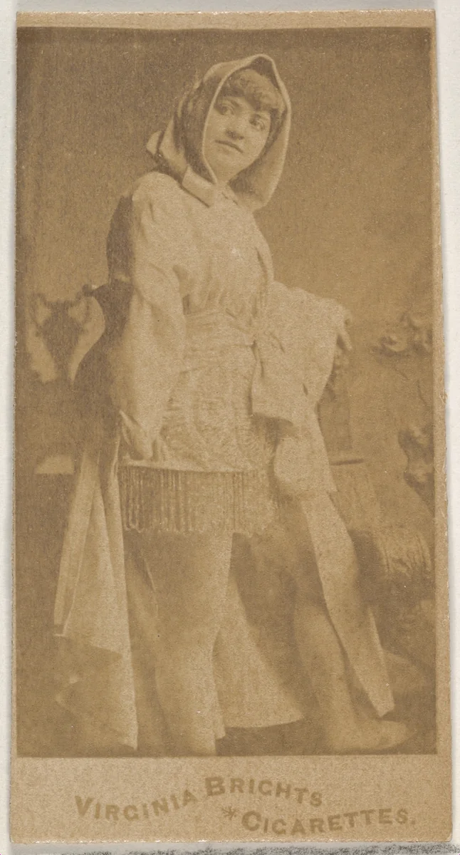 From the Actors and Actresses series (N45, Type 5) for Virginia Brights Cigarettes by Allen & Ginter, photograph, 1885-1891