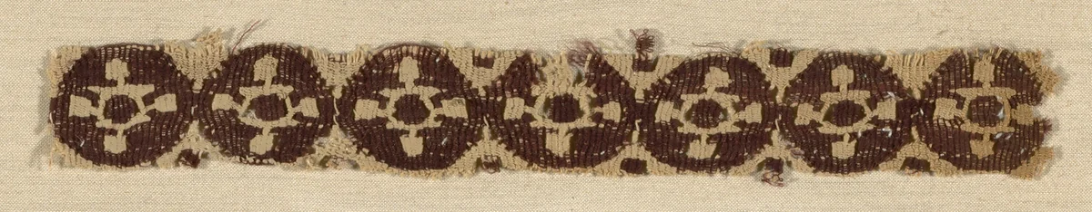 Fragment (Border) by Coptic Egypt, textile, 301-600