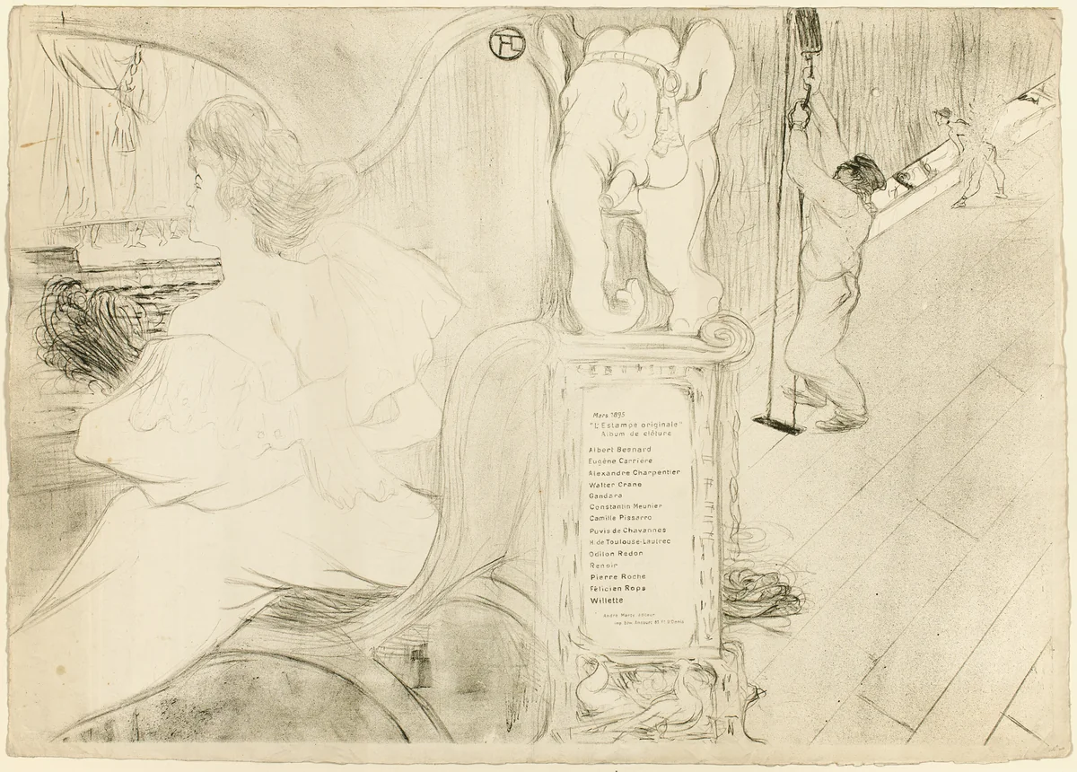 Cover for L'Estampe originale by Henri de Toulouse-Lautrec, print, 1895