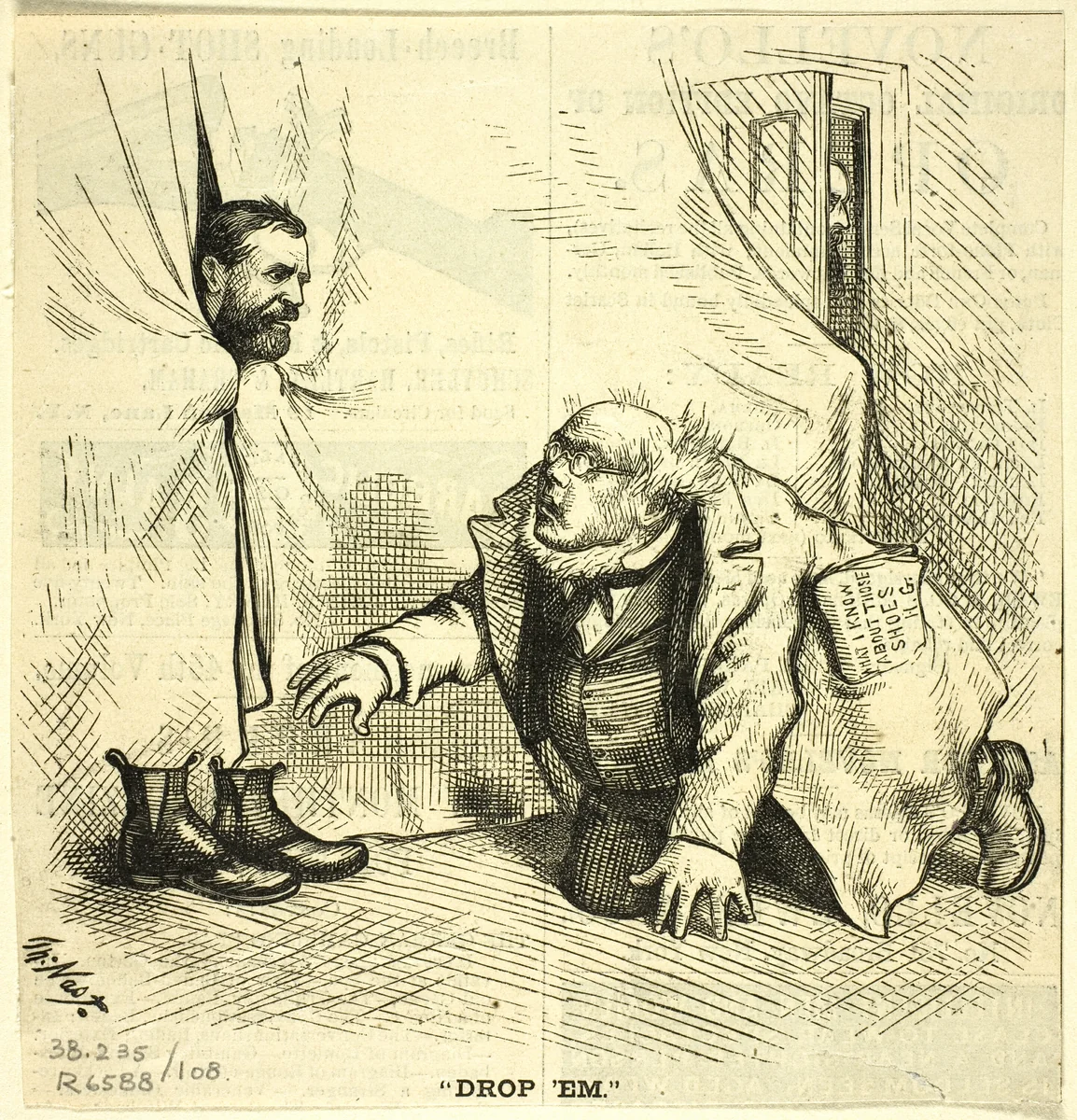 Drop 'Em by Thomas Nast, print, 1872