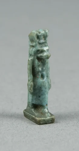 Amulet of the Goddess Hathor (?) with Cow's Head by Egyptian, metalwork, -1069--332