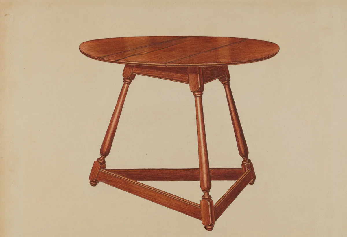 Table by Frank Wenger, index of american design, 1935-1942