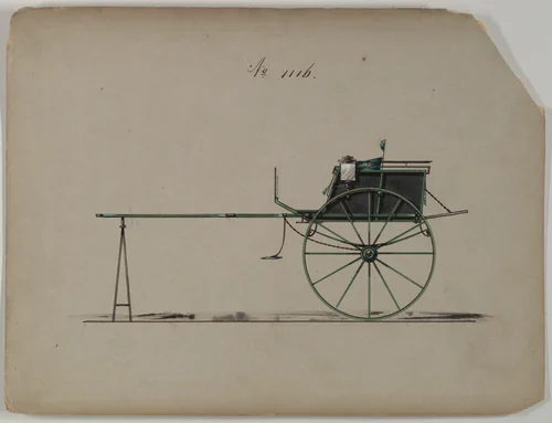 Dog Cart #1116 by Brewster & Co., drawing, 1870-1874