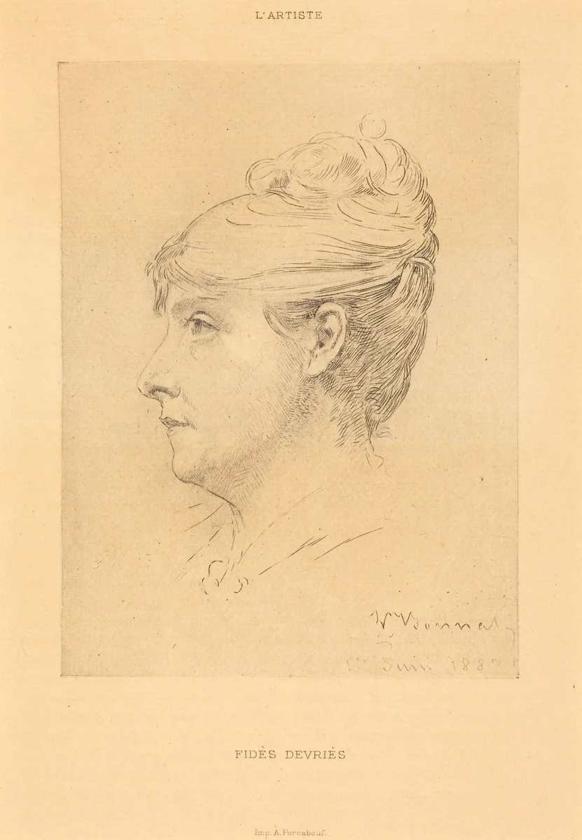 Fidès Devriès by Léon Bonnat, print, 1887