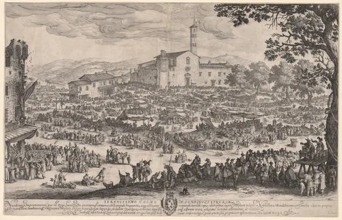 The Fair at Impruneta by Jacques Callot, print, 1620