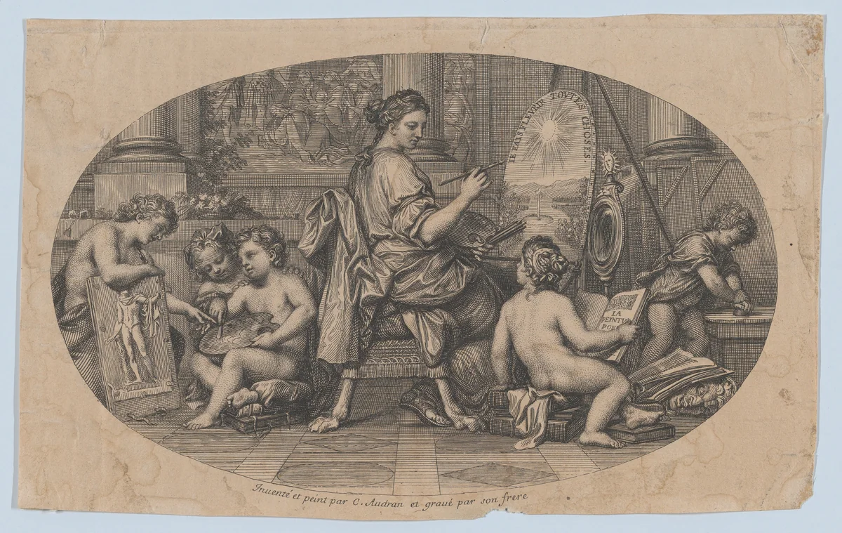 Painting by Jean Audran, print, 1690