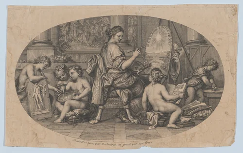 Painting by Jean Audran, print, 1690