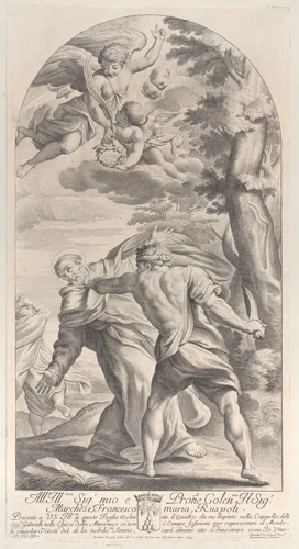 Martyrdom of a saint by Nicolas Dorigny, print, 1693