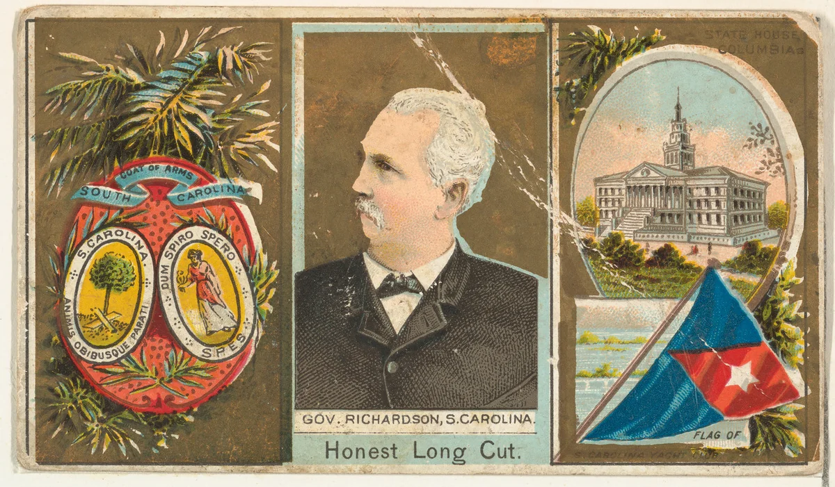 Governor Richardson, South Carolina, from "Governors, Arms, Etc." series (N133-1), issued by Duke Sons & Co. by W. Duke, Sons & Co., print, 1885-1892