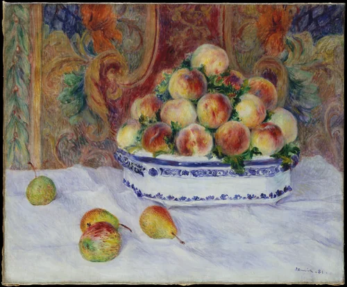 Still Life with Peaches by Auguste Renoir, painting, 1881
