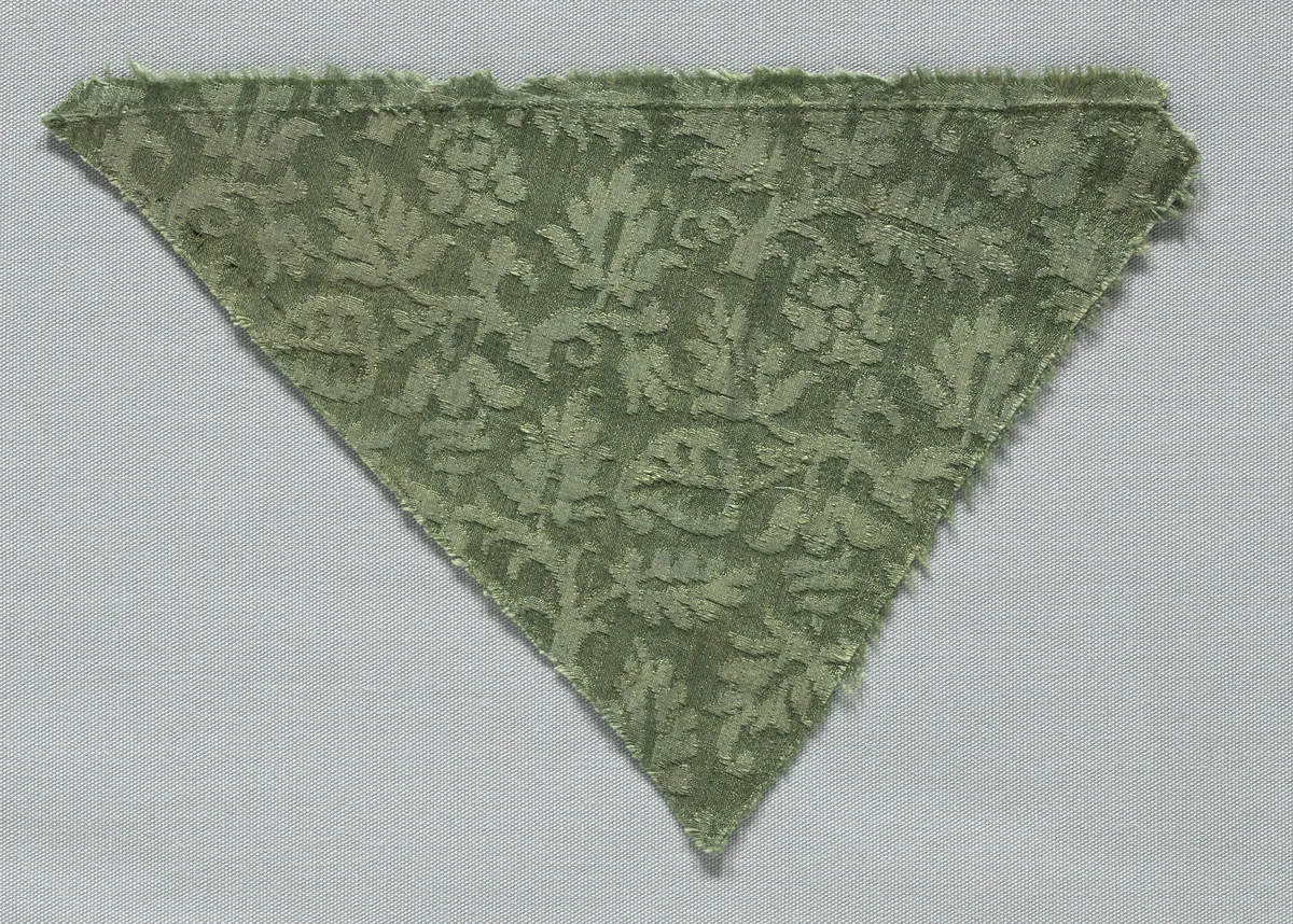 Silk Damask Fragment by Unknown, textile, 1500-1599