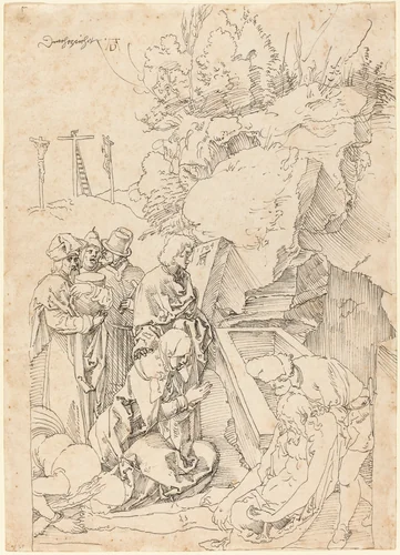 The Entombment by Albrecht Dürer, drawing, 1504