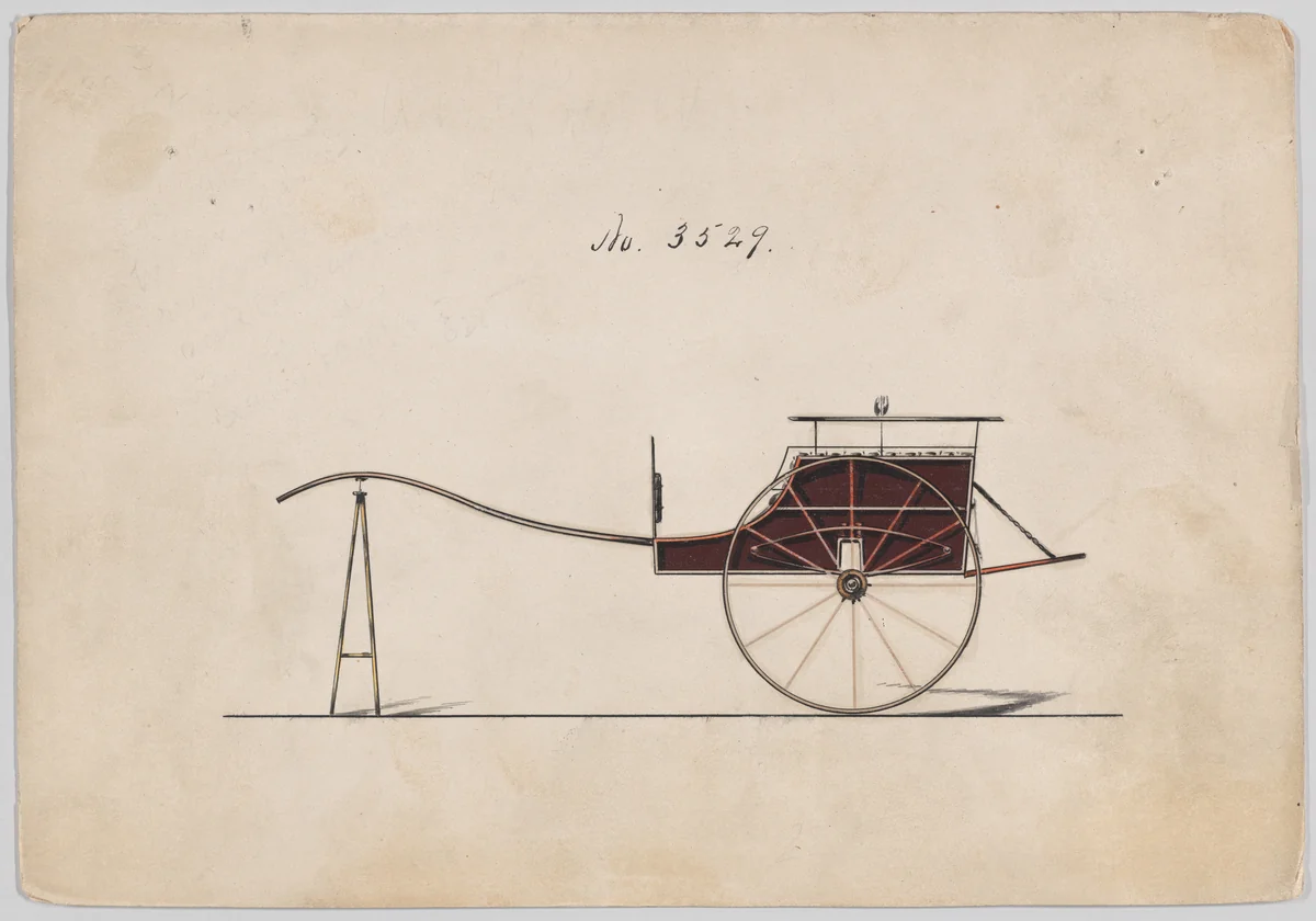 Village Cart # 3529 by Brewster & Co., drawing, 1879