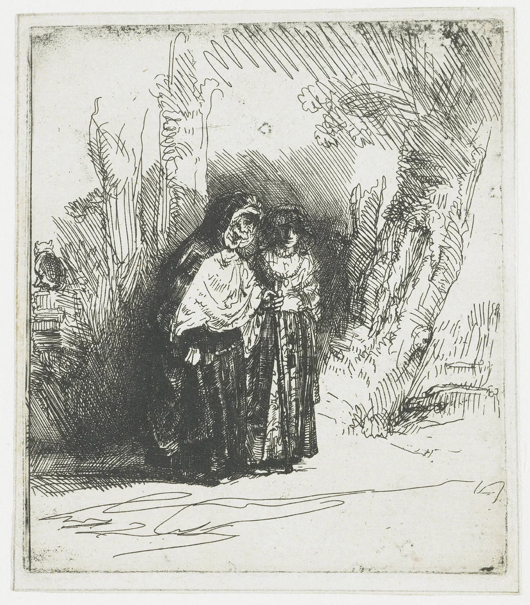The Spanish Gypsy Preciosa by Rembrandt van Rijn, print, 1642