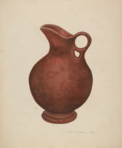 Pitcher by George H. Alexander, index of american design, 1940