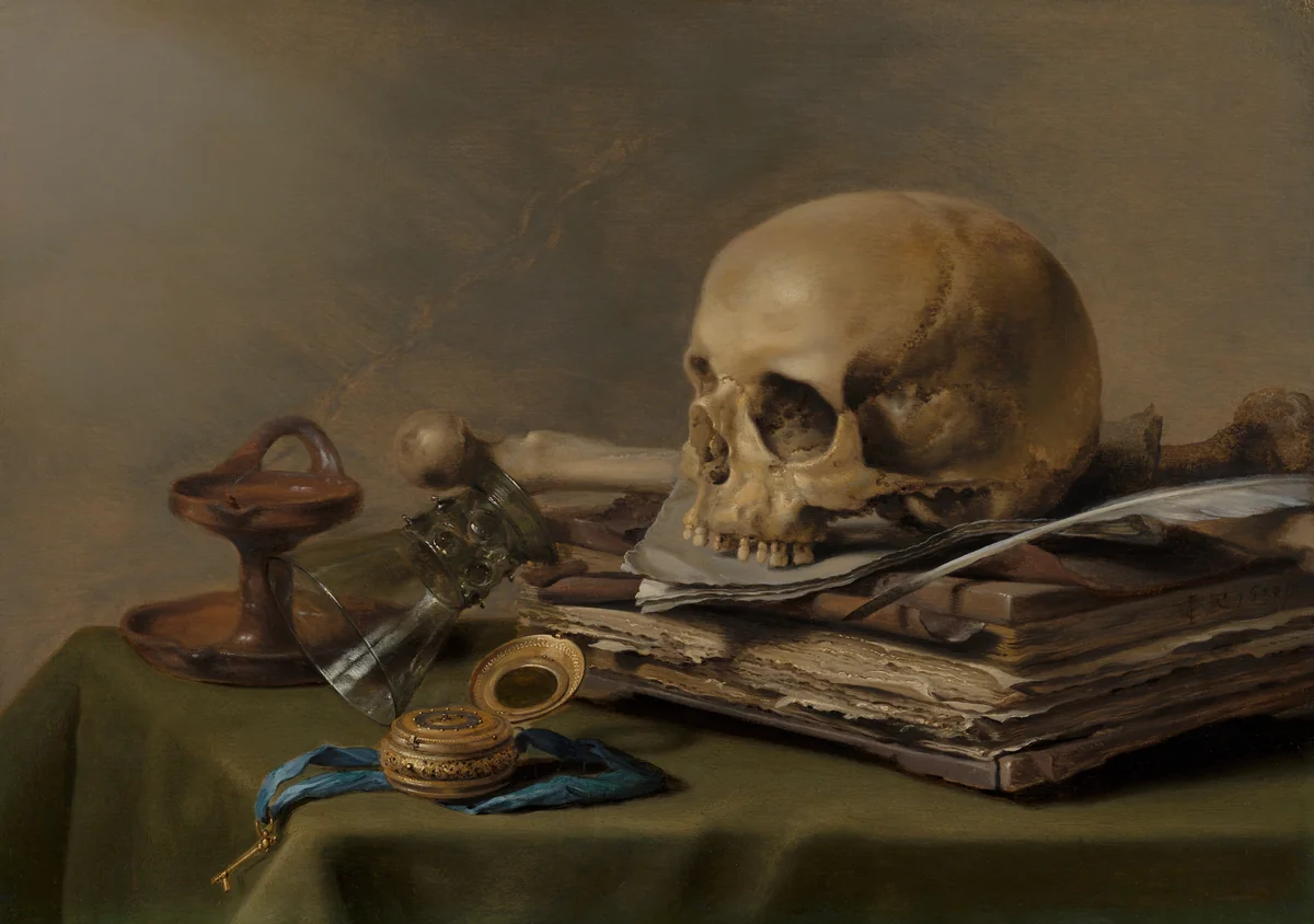 Vanitas Still Life by Pieter Claesz, painting, 1630