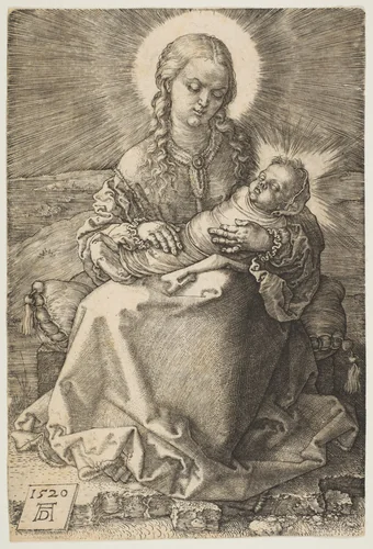The Virgin with the Swaddled Child by Albrecht Dürer, print, 1520
