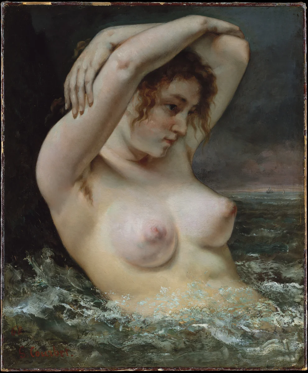 The Woman in the Waves by Gustave Courbet, painting, 1868