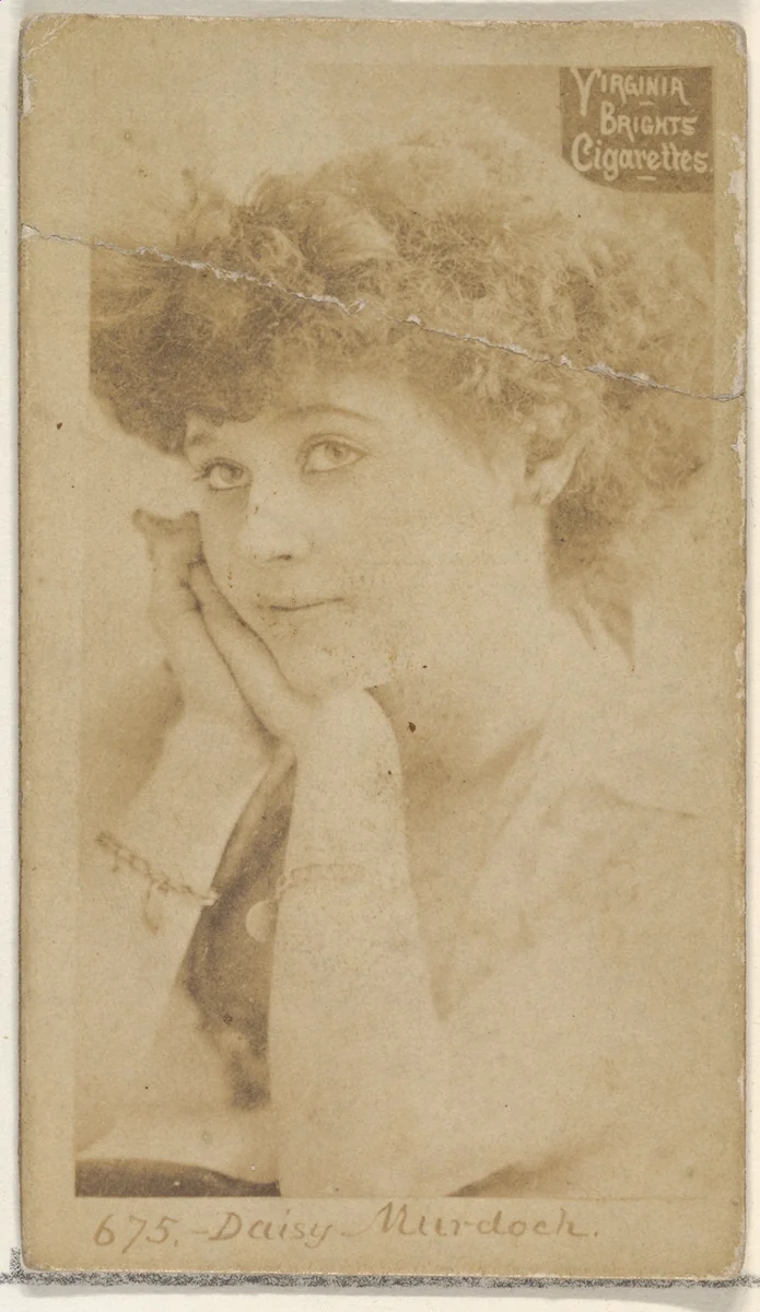 Card 675, Daisy Murdoch, from the Actors and Actresses series (N45, Type 2) for Virginia Brights Cigarettes by Allen & Ginter, photograph, 1885-1891