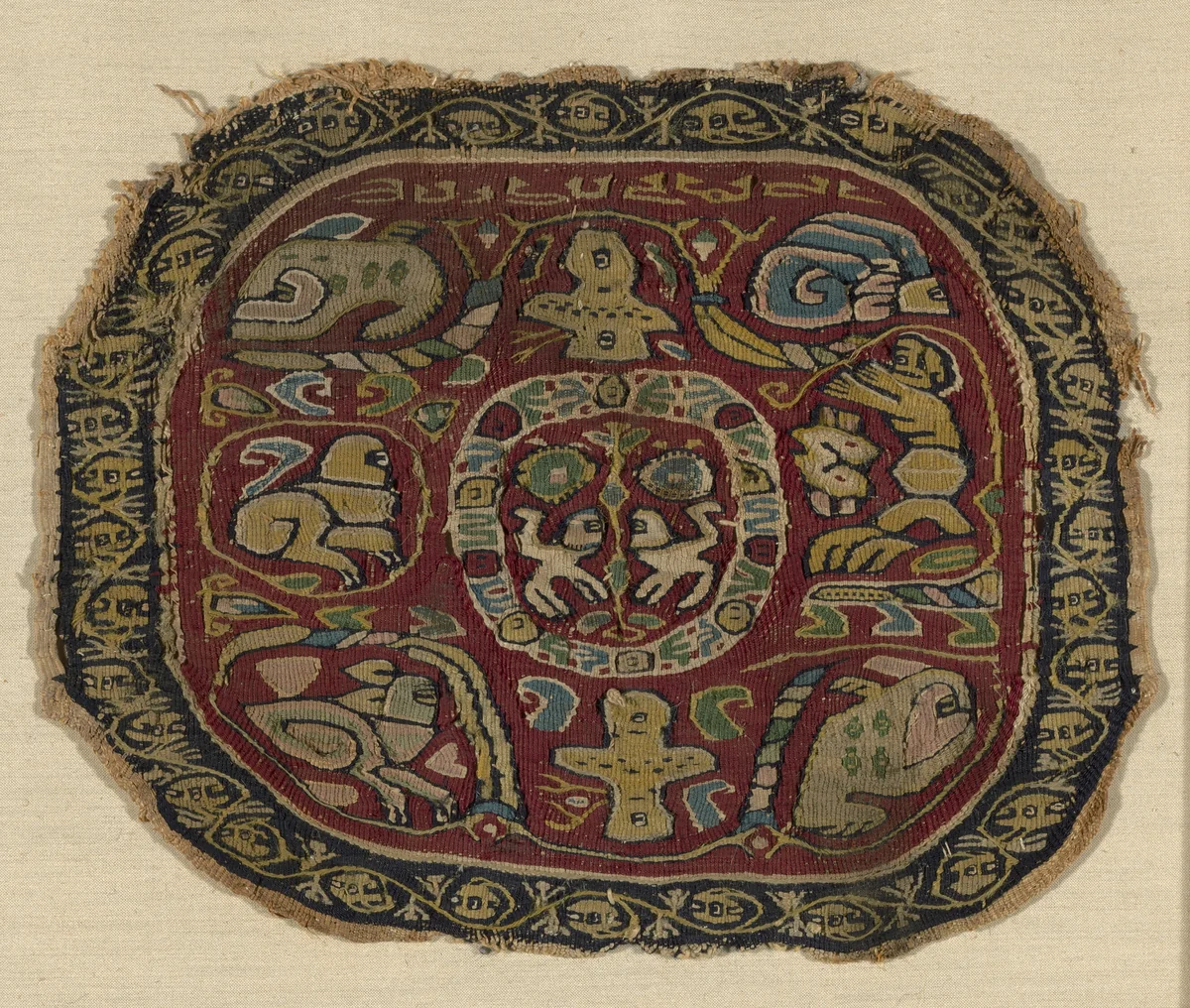 Roundel by Coptic Egypt, textile, 601-700