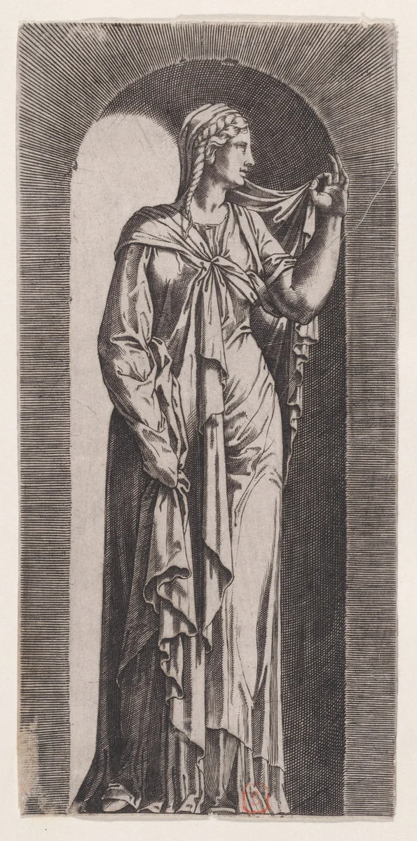 Sibyl by Lambert Suavius, print, 1530-1576