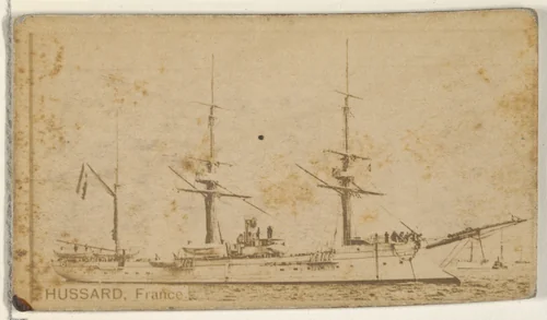 Hussard, France, from the Famous Ships series (N50) for Virginia Brights Cigarettes by Allen & Ginter, photograph, 1895