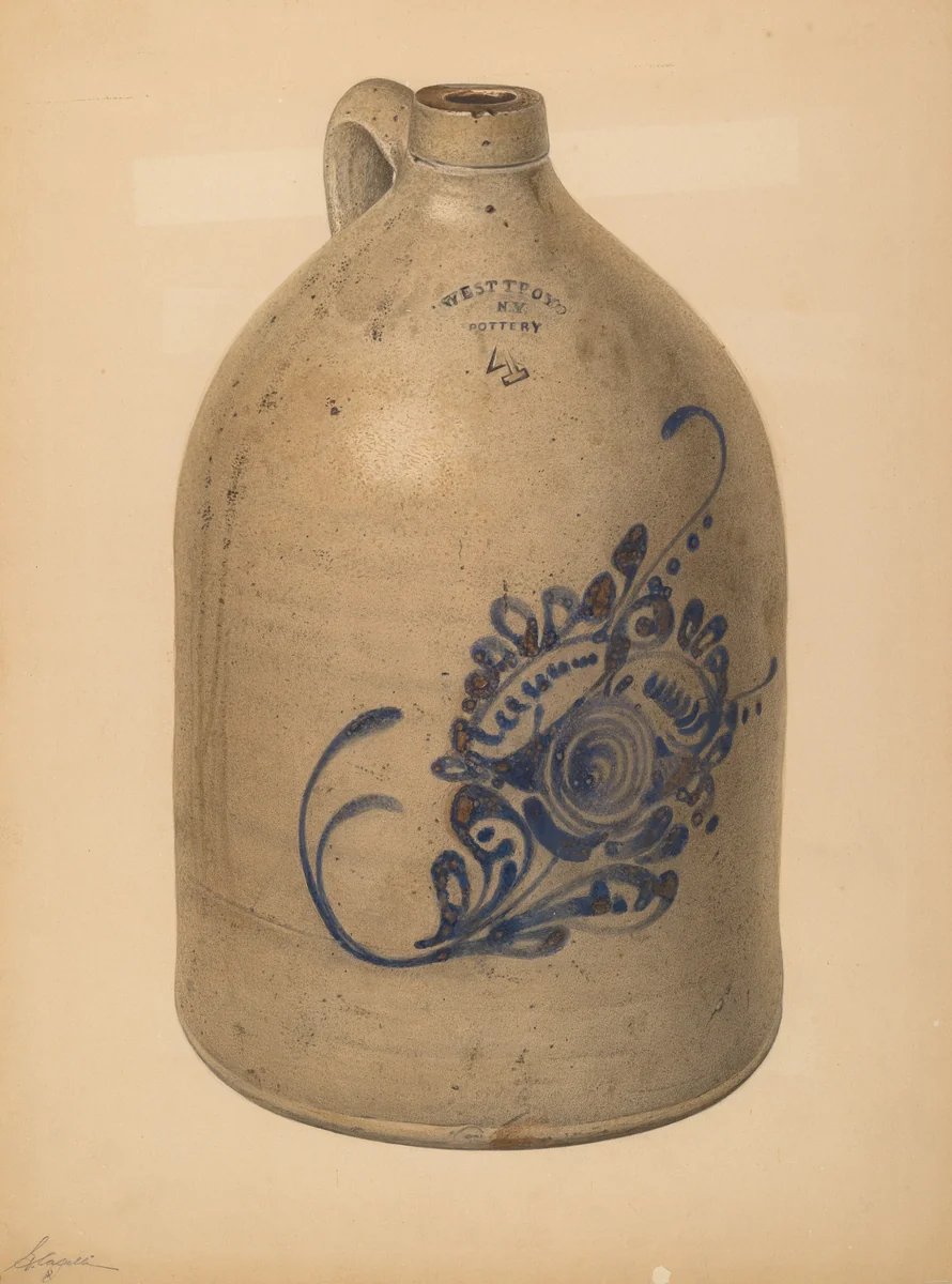 Jug by Giacinto Capelli, index of american design, 1941