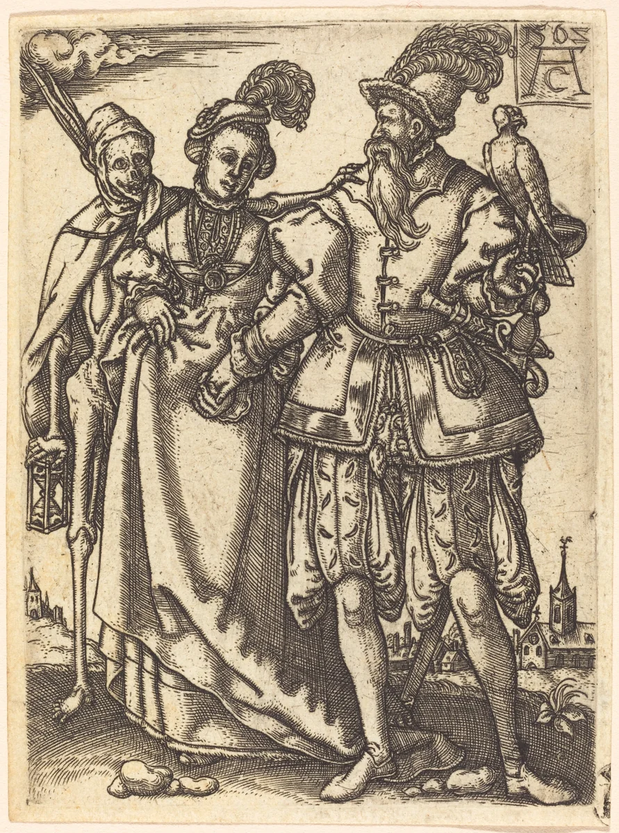 Dance of Death III by Allaert Claesz, print, 1562