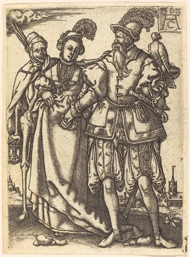 Dance of Death III by Allaert Claesz, print, 1562